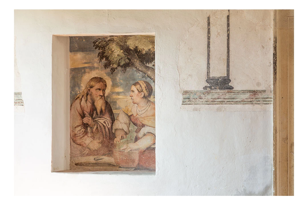 Il Romanino-262-Abbazia di S. Nicola, Rodengo, Brescia - Gesù e la samaritana